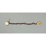 Daisy Brown  Flower Floral Beaded Seashell Handmade Bracelet Jewelry — Children’s Size - Length: 4.5 in. 🤎✨ Photo 5