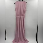 Favorite Daughter Dress Nita Maxi V Neck Sleeveless in Satin Lavender Pink Photo 4