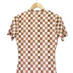 Peppermayo NWT  Into The City Mesh Maxi Dress Cocoa Cream Check Womens Size 6 NEW Photo 8