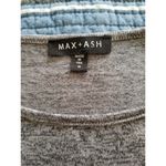 Max+Ash Knit Babydoll Mini Dress Womens Balloon Sleeve Round Neck Black White M Gray Size M Photo 3