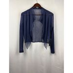 Women’s Komarvo Medium Navy Blue Satin Dress Set w/ Jewel Embellishments Size undefined Photo 7