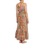 C&C California  Women's Multicolor Linen Blend Strappy Tiered Maxi Dress Size L Photo 1