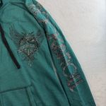 Rock & Roll Cowgirl  XXL Hoodie Sweatshirt Studs Wings Heart Full Zip Spellout Photo 3