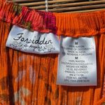 Vintage Y2K 90s Boho Maxi Skirt Tiered Ruffle Floral Macrame Gauzy Rayon India M Orange Size M Photo 6