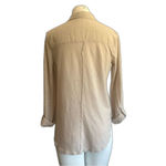 Lucky Brand  Boho Tan Beige Blouse Small S Photo 2