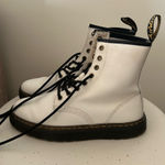 Dr. Martens Doc Martens White Zavala Combat Lace-up Ankle Boots Womens Size US 7 Grunge Photo 0