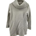 Toad & Co Chelsea II Turtleneck Sweater Dress Shift Mini Eyelet Wool White Large Photo 0