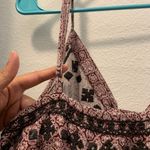 American Eagle Burgandy Lace Up Tie Boho Design Romper Photo 4