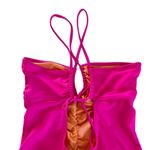Scotch & Soda Hot Pink Ruched Front Keyhole One Piece Swimsuit Size Medium NWT Photo 5