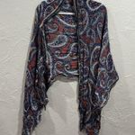 J.Crew  Paisley Print Linen Blend Scarf Photo 4