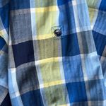 Allison Daley  Blue Plaid Blouse Womens 22W Cotton Button Down Colorful Photo 8