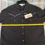 Black White Pearl Snap Shirt Cumberland Outfitters Ely Women's Western Large NEW Photo 5