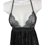 Victoria's Secret Victoria’s Secret Black Lace Sheer Sz S Babydoll Teddy Racerback Photo 1