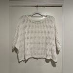 Sweet Romeo Womens Sz:M White Open Knit Oversized  Lightweight Bat Wing Sweater. Photo 5