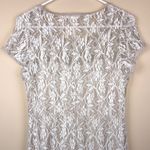 Sundance Women’s Floral Lace Cream and Beige A-Line Dress Photo 5