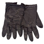 Antique Vintage Women's Real Kid Leather Gloves Made in France Black Sz 7 Photo 0