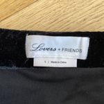 Lovers + Friends  Crossover Draped Velvet Mini Skirt in Black Photo 3