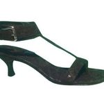 Donald Pliner Expresso Brown Cork Leather Shoe New Wide Ankle Strap $325 NIB Size 10 Photo 0