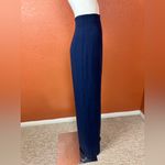 Black Halo  High Rise Elegant Dark Blue Maxi Skirt Size 8 Photo 2