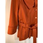 Valerie Bertinelli Womens Tie Waist Shawl Collar Jacket Orange Size Medium Photo 6