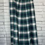 Vintage 1950s Jonathan Logan White & Green Plaid Maxi Skirt 6 CottageCore Preppy Photo 0