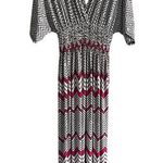 Cristinalove  Maxi Dress Wrap Style XL Zigzag Geometric Pattern Stretch Photo 0