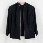 Dress Barn  Black Open Front Collarless Blazer New With Tags Photo 1