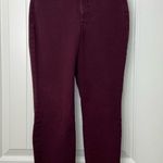 Old Navy women’s high-rise pixie secret smooth pockets maroon stretch pants 0 P Photo 0