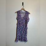Veronica Beard  Cayson Floral Printed Ruffle Silk‎ Mini Dress Photo 1