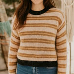 Scotch & Soda  Blizzard Lizzard mohair lightweight striped pullover sweater, S Photo 0