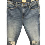 frame denim Le High Waist Ankle Skinny Jeans In Wine Ridge Rips Size 29 Photo 2