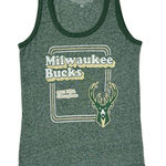 Majestic Women’s NBA Milwaukee Bucks Green Throwback 1971 Champions Tank Top XS Photo 0