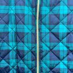 st. john's bay Puffer Green Checkered Winter Jacket Vest Women's Large Photo 3