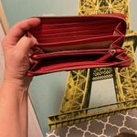 Kate Spade Wallet w.zipper money credit card holder red leather Photo 7