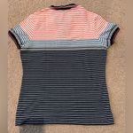 BLUED Ladies Striped Y2K Short Sleeve Polo Shirt Blue Size undefined Photo 6