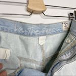We The Free NWOT People Light Acid Wash Sidecar Denim Mini Skirt Photo 9