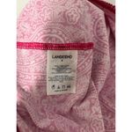 Land's End Women's Pink White Paisley Pattern Size 8 Built In Bra Scoop Neck Photo 3