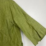 Bryn Walker Linen Top Womens Small Green Button Up Boxy Lagenlook Cropped USA Photo 5