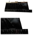 Jessica McClintock  Black Pleated Satin Convertible Clutch Shoulder Bag Photo 3