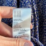 Free People  Brittnee Print Smocked Peplum Crop Top Blue Combo Size XL Photo 7