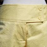 Cache  Yellow Textured Self Belt Crop Capri Pant New Stretch Cotton $88 NWT Photo 3