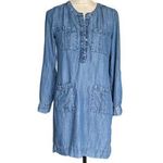 Banana Republic  Women's Chambray Denim Tunic Dress Size 2 With Pockets Classic Photo 6