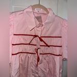 TCEC NEW  PINK & Red Button UP Contrast Ribbon Mini Dress Photo 1