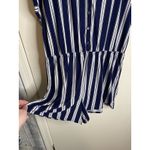 No Boundaries Juniors  Romper Navy Blue Striped Size XXL 19 White Lace Back EUC Photo 3