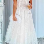 Bronx and Banco NWT Mademoiselle Bridal Midi Dress in White. Photo 0