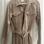 Abercrombie & Fitch Denim Jumpsuit Tan Size 6 Photo 0