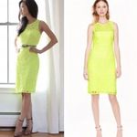 J.Crew Collection Lace Sheath Dress in Neon Citrus Size 4 Spring Summer Preppy Photo 0