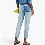 frame denim Frame La Garcon Unmatched Paneled Boyfriend Jeans Sz 27 Photo 1