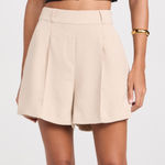 Spanx Crepe 6” High Rise Shorts Tahini Tan Size Medium Photo 0