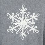 Gray Snowflake Long Sleeve Top Womens Holiday Christmas‎ Winter Ribbon Size M Size M Photo 1